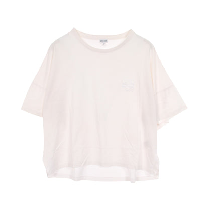 アナグラム刺繍 半袖Tシャツ コットン ホワイト ロエベ