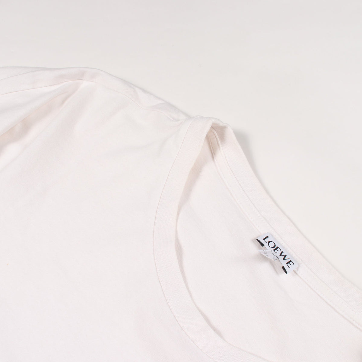 アナグラム刺繍 半袖Tシャツ コットン ホワイト ロエベ