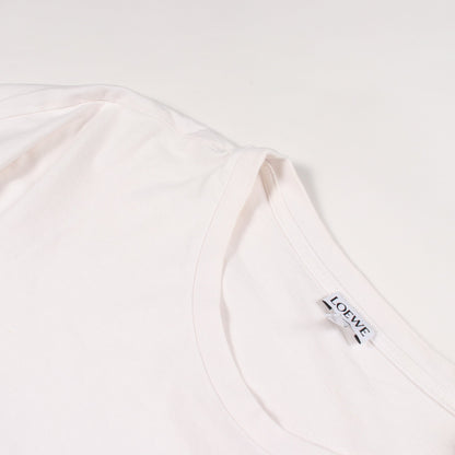 アナグラム刺繍 半袖Tシャツ コットン ホワイト ロエベ