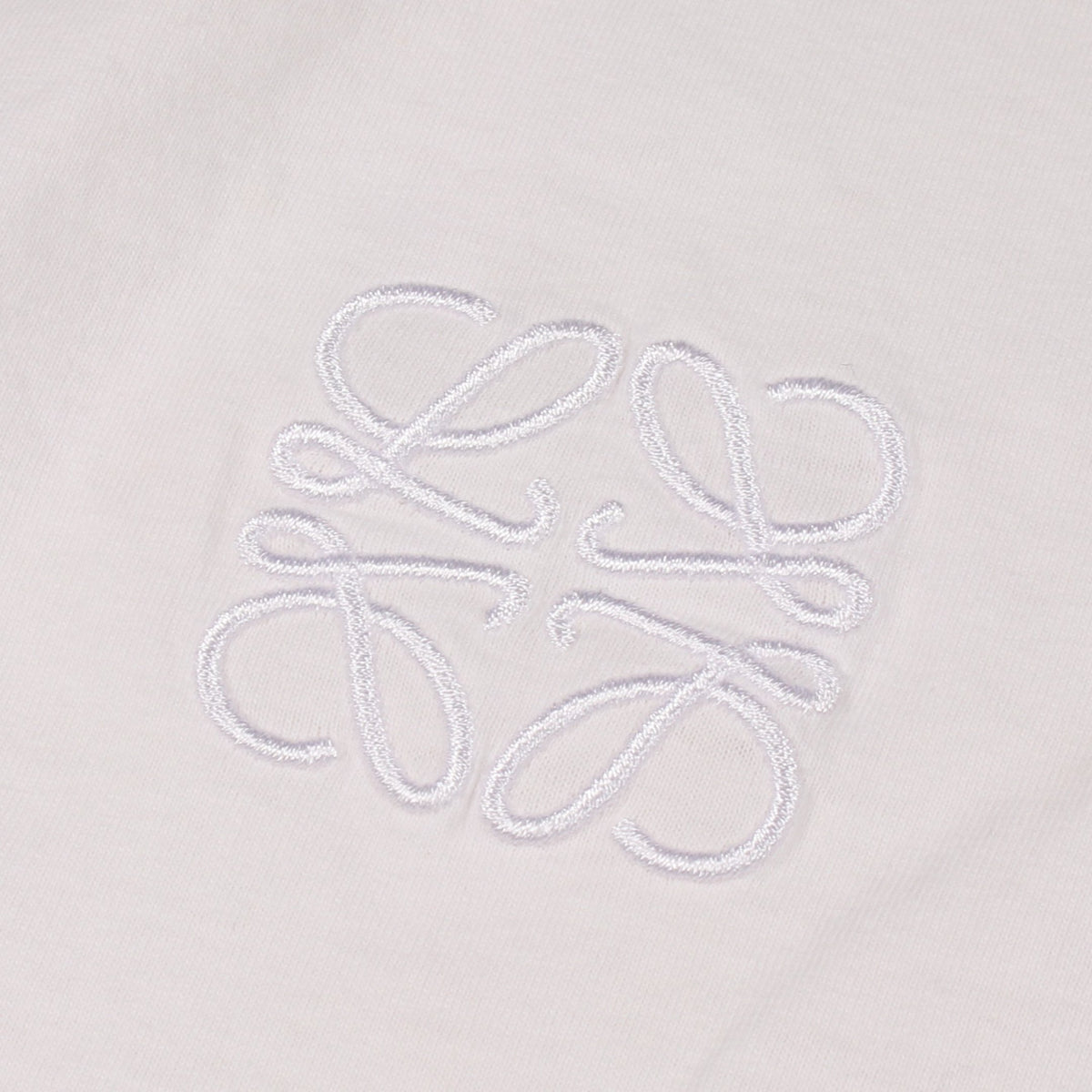 アナグラム刺繍 半袖Tシャツ コットン ホワイト ロエベ