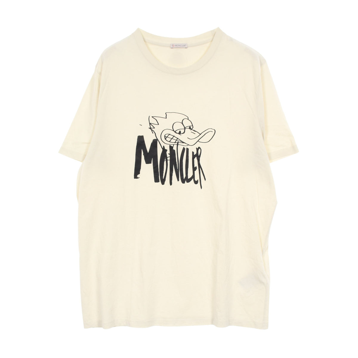 ロゴプリント 半袖Tシャツ コットン カーキベージュ モンクレール