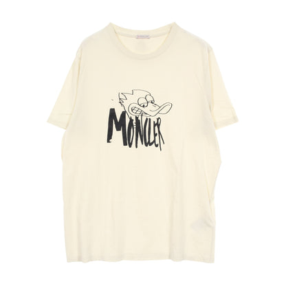 ロゴプリント 半袖Tシャツ コットン カーキベージュ モンクレール