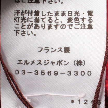 キッズ セリエボタン フリンジ ポンチョ ウール カシミヤ レッド イエロー エルメス