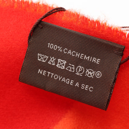 カザック ジグザグ マフラー カシミヤ オレンジ レッド エルメス