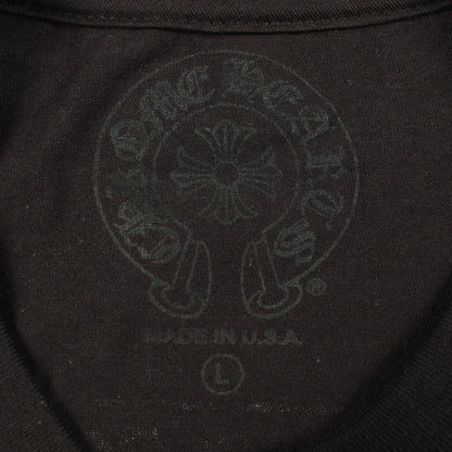 スクロールラベル ポケット付き 半袖Tシャツ コットン ブラック クロムハーツ