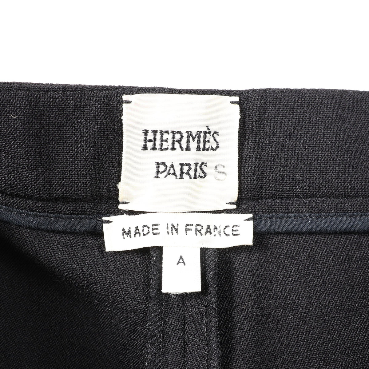 パンツ ウール ブラック エルメス ボトムス HERMES