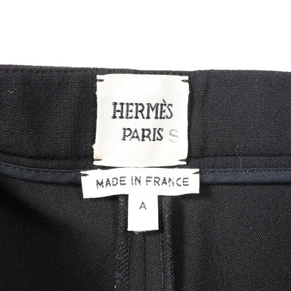 パンツ ウール ブラック エルメス ボトムス HERMES