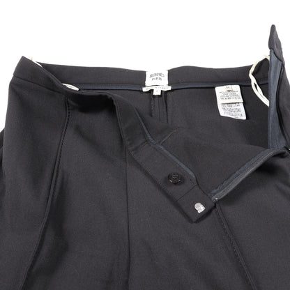 パンツ ウール ブラック エルメス ボトムス HERMES