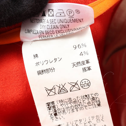 セリエボタン スエードパッチ ジョッキー パンツ コットン レッド エルメス ボトムス HERMES