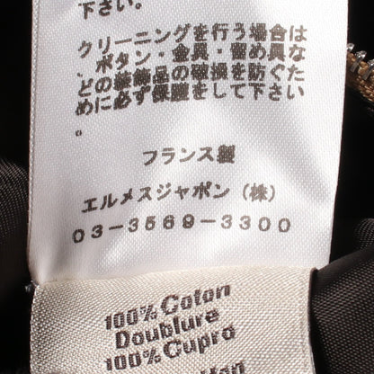 ステンカラーコート コットン ベージュ エルメス