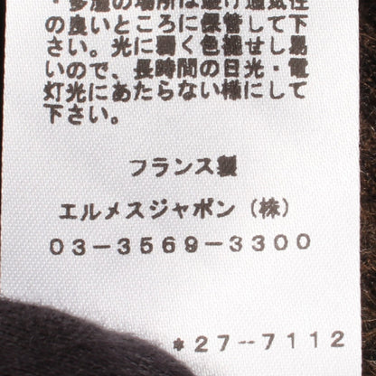ジップアップ クロップド ブルゾン カシミヤ モヘヤ カーキグリーン マルチカラー エルメス