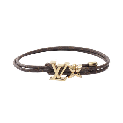 LV ブルーム モノグラム ブレスレット PVC GP ブラウン ゴールド ルイヴィトン アクセサリー LOUIS VUITTON