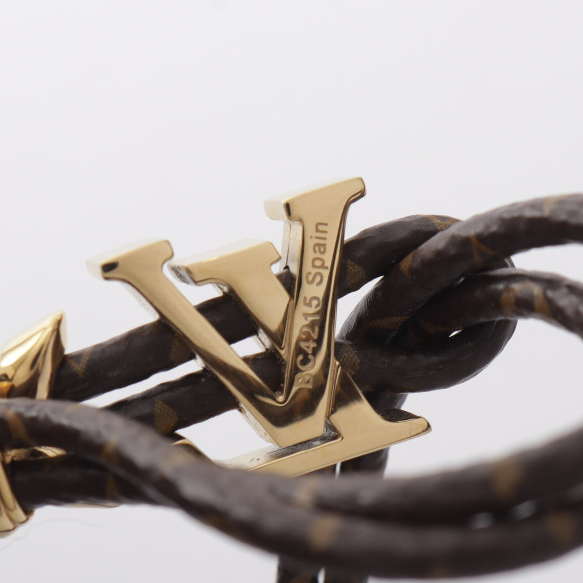 LV ブルーム モノグラム ブレスレット PVC GP ブラウン ゴールド ルイヴィトン アクセサリー LOUIS VUITTON