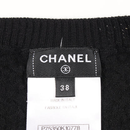 ココマークボタン カーディガン カシミヤ ブラック シャネル トップス CHANEL