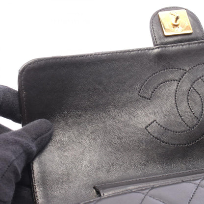 マトラッセ チェーンショルダーバッグ ラムスキン ブラック ゴールド金具 シャネル