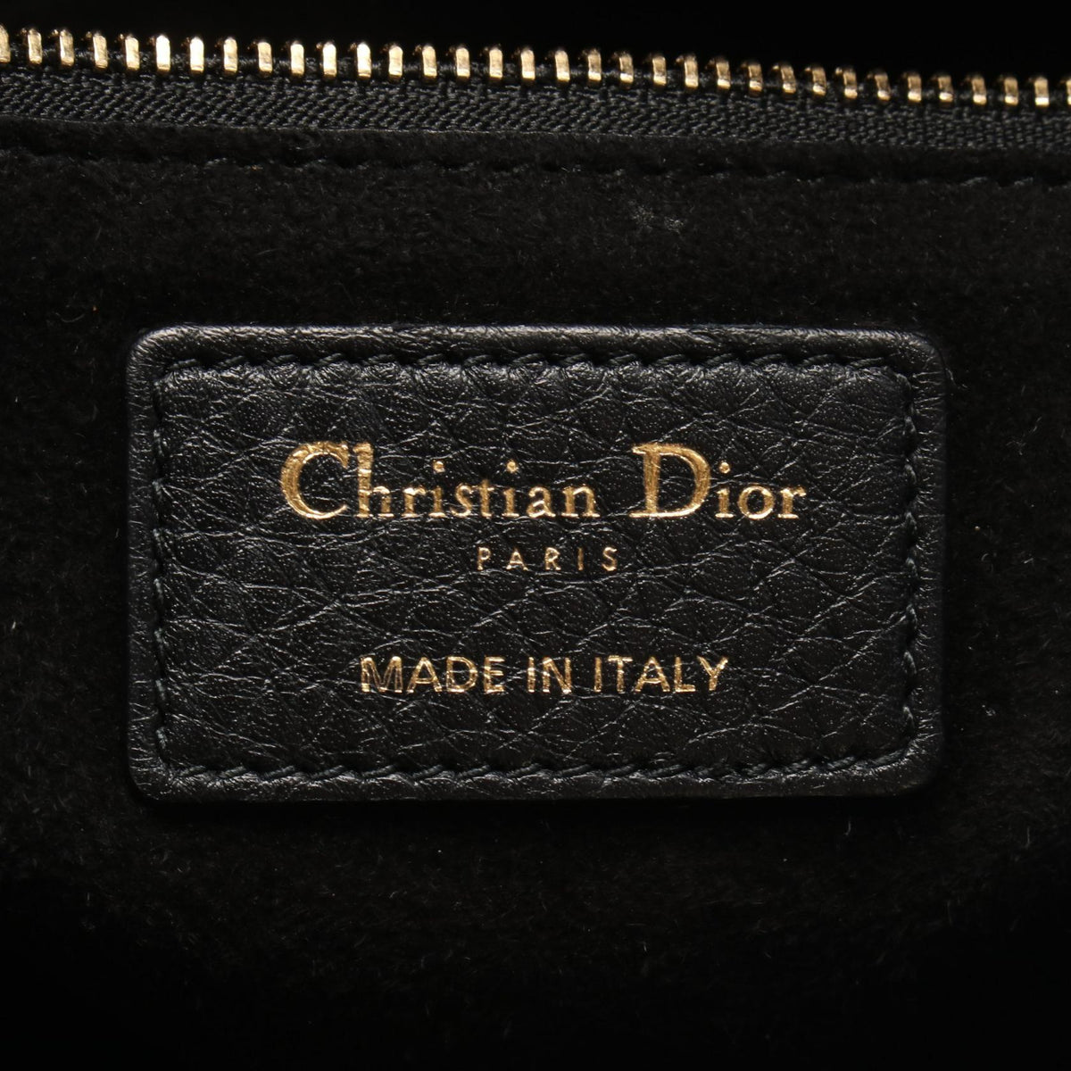 LADY DIOR レディディオール 2WAY ハンドバッグ レザー ブラック クリスチャンディオール