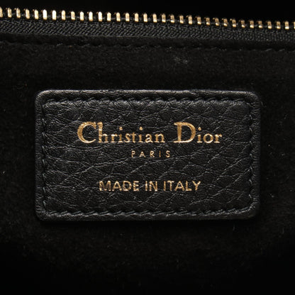 LADY DIOR レディディオール 2WAY ハンドバッグ レザー ブラック クリスチャンディオール