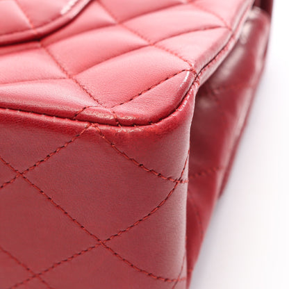 マトラッセ Wフラップ Wチェーンショルダーバッグ ラムスキン レッド ゴールド金具 シャネル