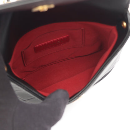 マトラッセ フェイクパール ショルダーバッグ ショルダーバッグ ラムスキン ブラック ゴールド金具 シャネル