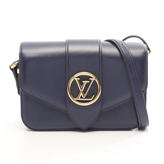 LV PONT 9 LVポンヌフ ブルーニュイ ショルダーバッグ レザー ネイビー ルイヴィトン バッグ LOUIS VUITTON