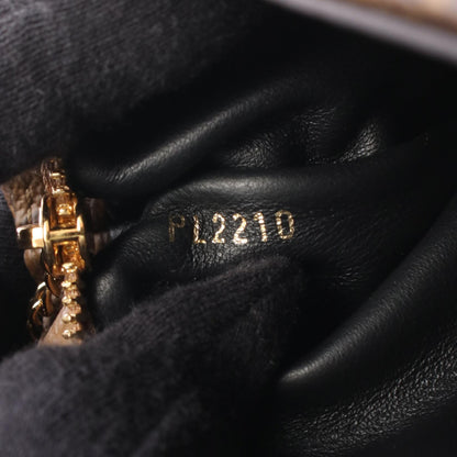 ポシェット LV 3 モノグラムリバース ショルダーバッグ PVC ラムレザー ブラック ライトブラウン ブラウン ルイヴィトン