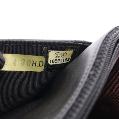 マトラッセ チェーンウォレット ラムスキン ブラック シルバー金具 シャネル