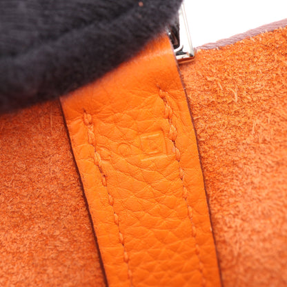 ピコタンPM ハンドバッグ トリヨンクレマンス オレンジ シルバー金具 □L刻印 エルメス