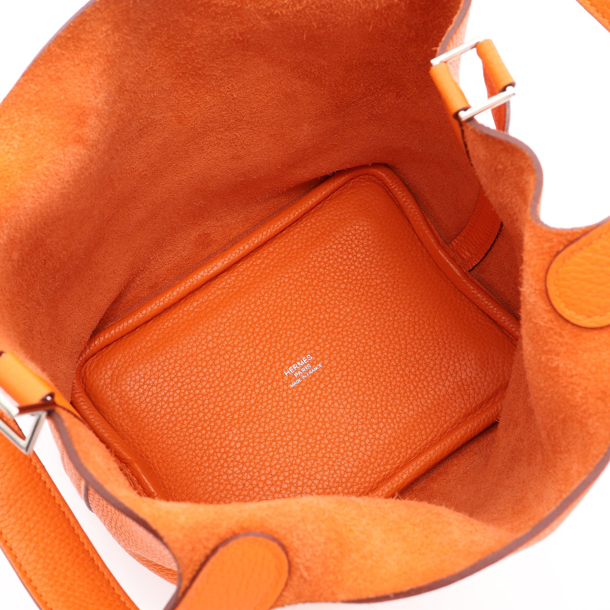 ピコタンPM ハンドバッグ トリヨンクレマンス オレンジ シルバー金具 □L刻印 エルメス