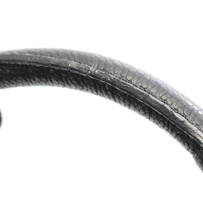 チョコバー ボタンモチーフ ハンドバッグ ミニボストンバッグ キャビアスキン ブラック シルバー金具 シャネル バッグ CHANEL