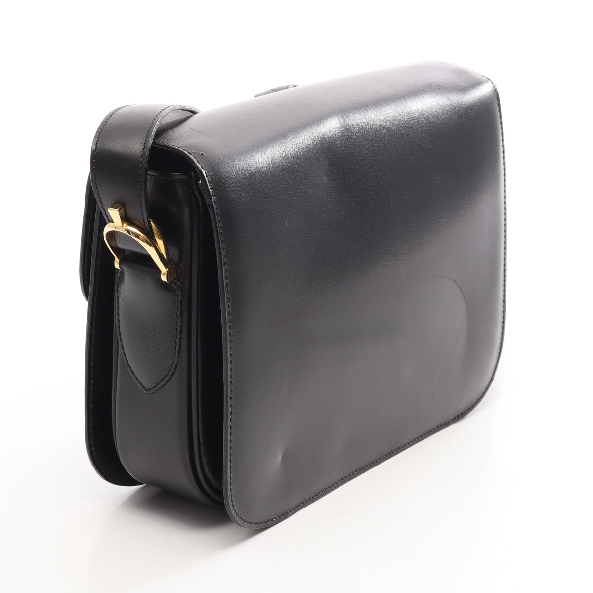 ホースキャリッジ ショルダーバッグ レザー ブラック セリーヌ バッグ CELINE