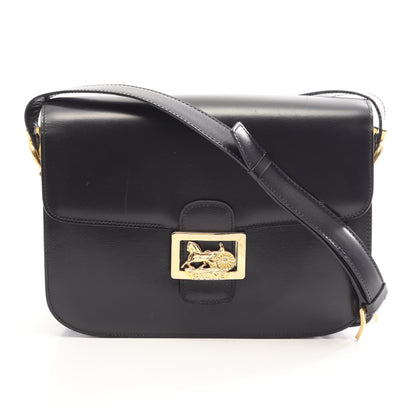 ホースキャリッジ ショルダーバッグ レザー ブラック セリーヌ バッグ CELINE