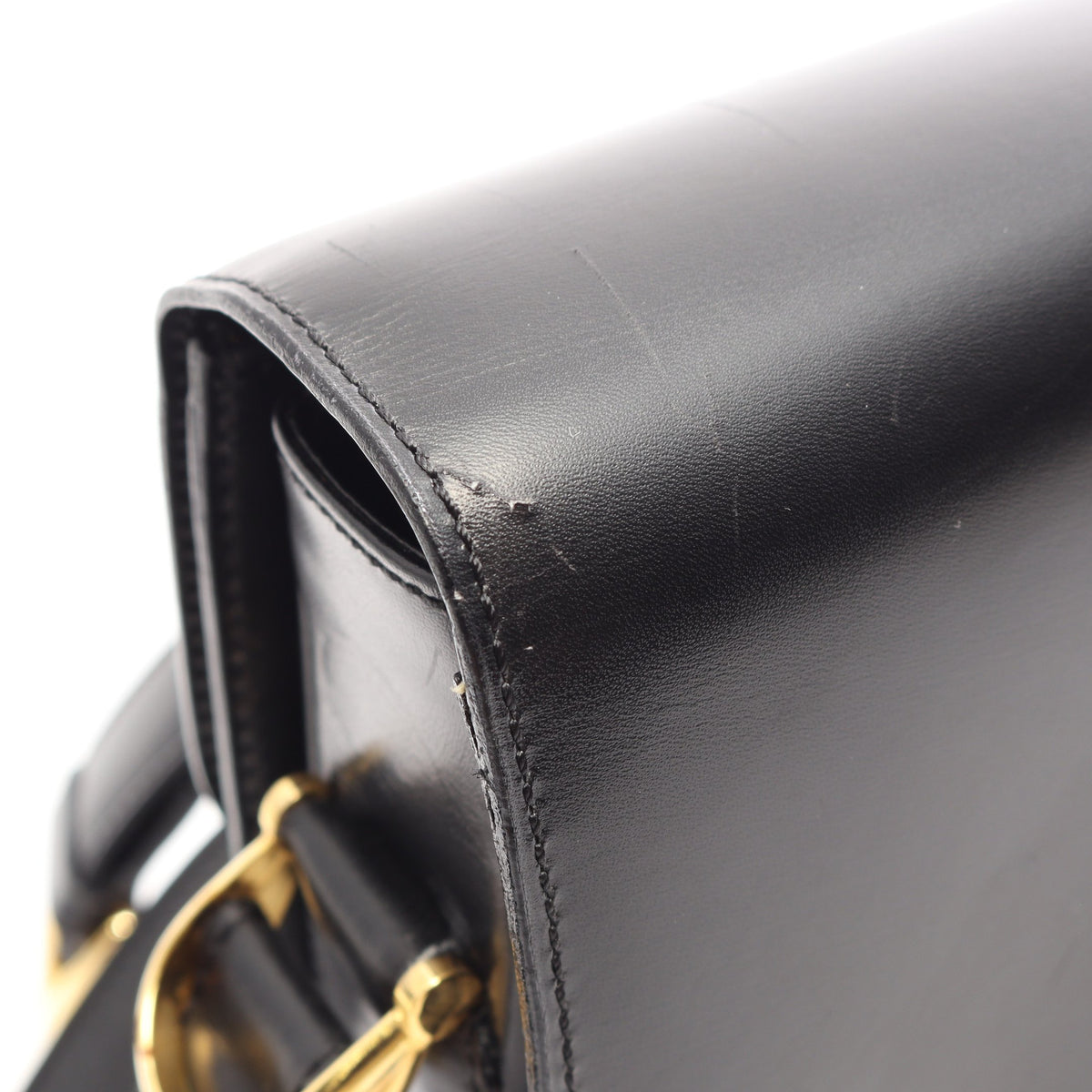 ホースキャリッジ ショルダーバッグ レザー ブラック セリーヌ バッグ CELINE