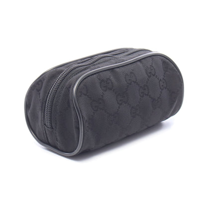 GGナイロン ポーチ キャンバス レザー ブラック グッチ 財布・小物 GUCCI