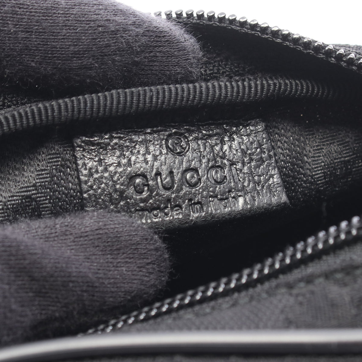 GGナイロン ポーチ キャンバス レザー ブラック グッチ 財布・小物 GUCCI
