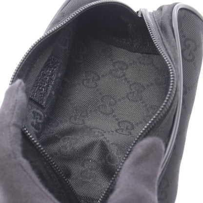 GGナイロン ポーチ キャンバス レザー ブラック グッチ 財布・小物 GUCCI