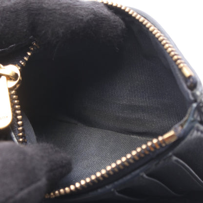 アディクト オブリーク 三つ折り財布 キャンバス レザー ネイビー ベージュ クリスチャンディオール