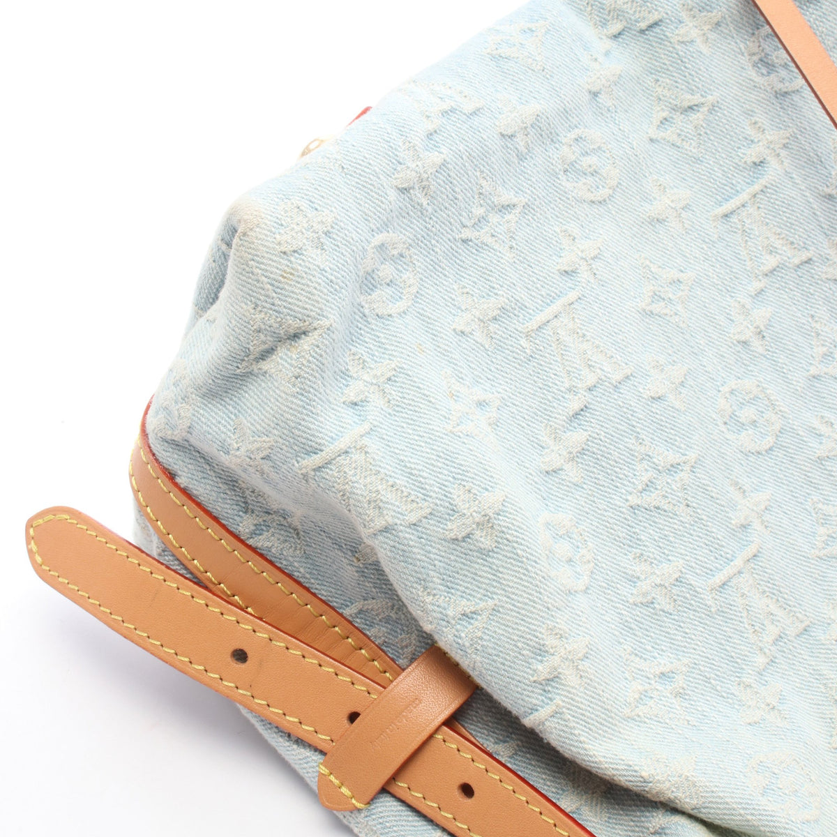 LV バイザプール キャリーオール NM PM モノグラムデニム ショルダーバッグ デニム レザー ライトブルー ブラウン ルイヴィトン