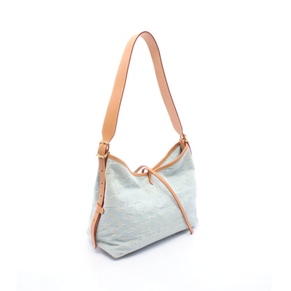 LV バイザプール キャリーオール NM PM モノグラムデニム ショルダーバッグ デニム レザー ライトブルー ブラウン ルイヴィトン