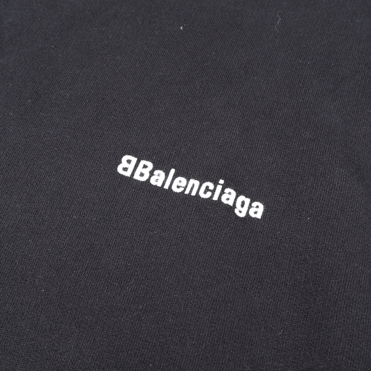 ロゴ刺繍 スウェットシャツ ハイネック コットン ダークネイビー バレンシアガ