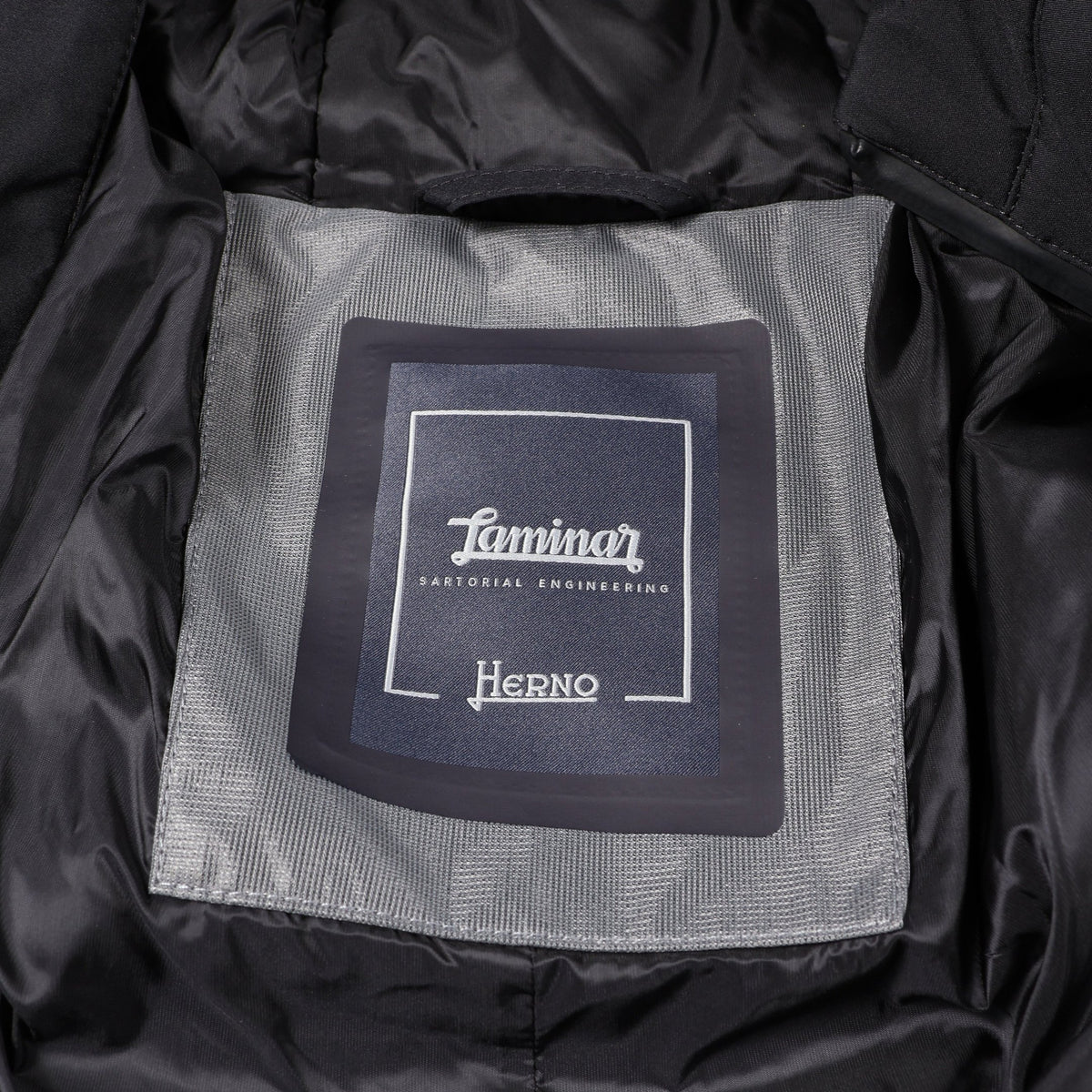 Laminar GORE-TEX フード付き ダウンコート ブラック ヘルノ