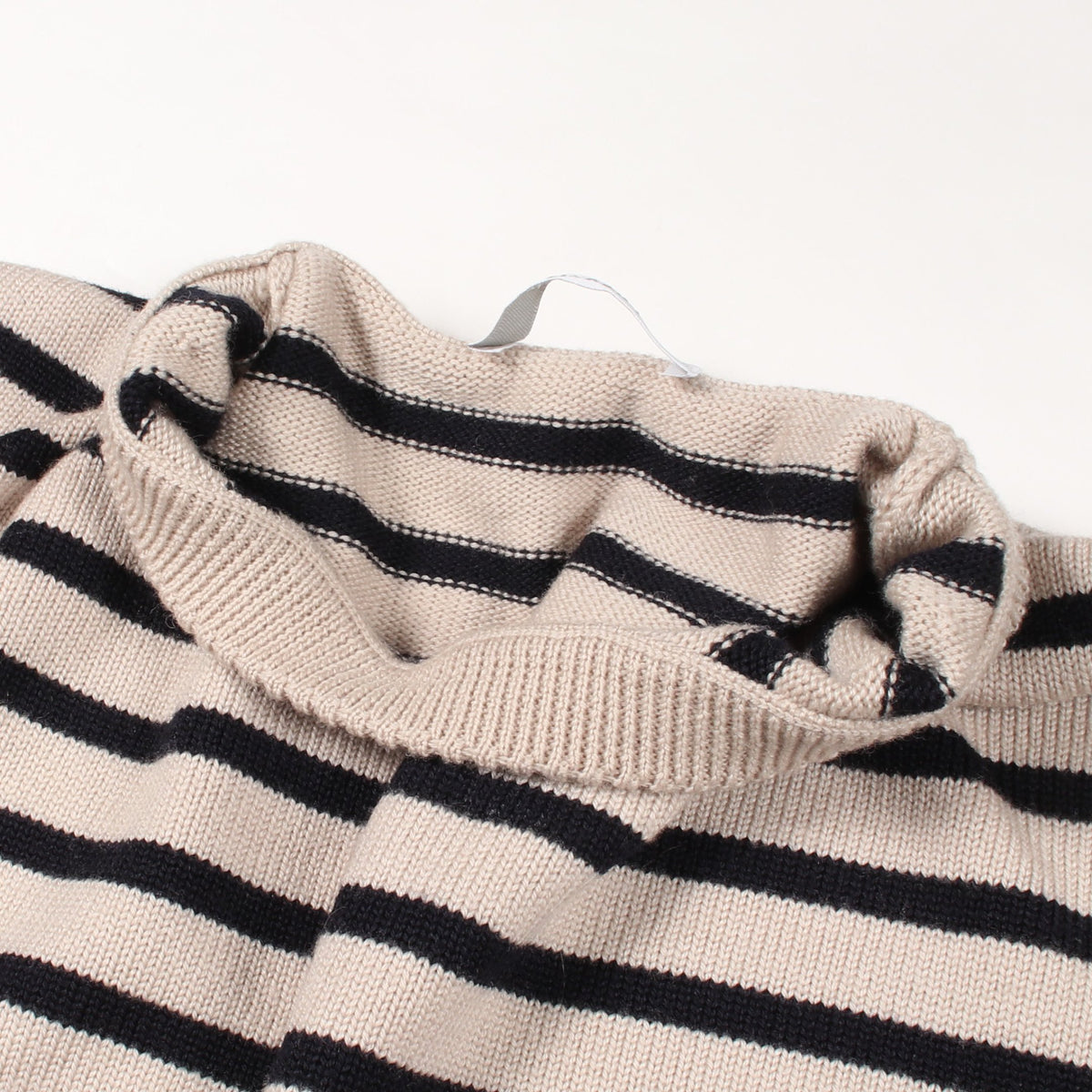 ボーダー クロップド ニット ウール ベージュ ブラック マックスマーラ トップス Max Mara