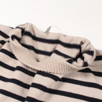 ボーダー クロップド ニット ウール ベージュ ブラック マックスマーラ トップス Max Mara