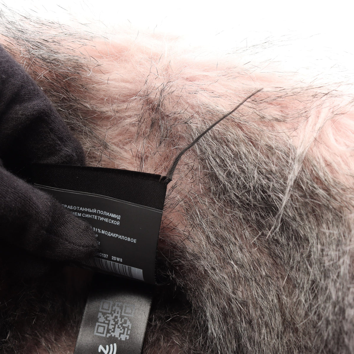 Re-Nylon ファー付き バケット ハット ナイロン ブラック ピンク プラダ