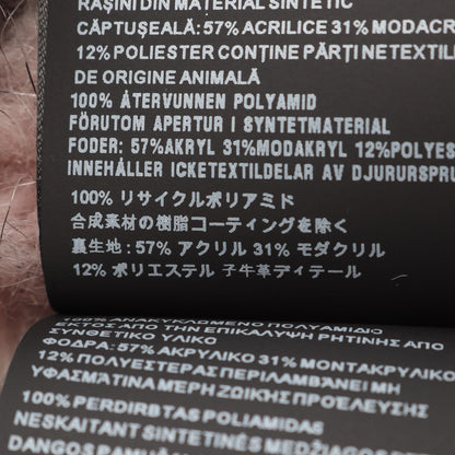 Re-Nylon ファー付き バケット ハット ナイロン ブラック ピンク プラダ