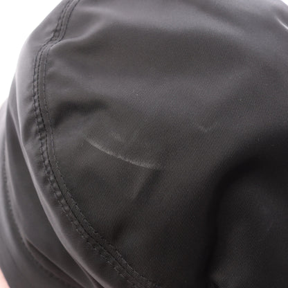 Re-Nylon ファー付き バケット ハット ナイロン ブラック ピンク プラダ