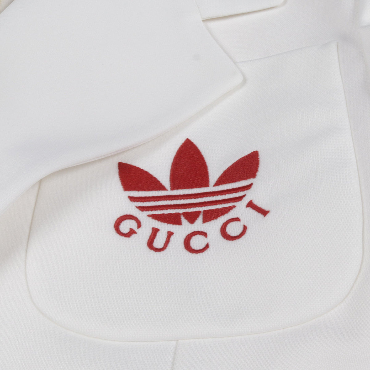 GUCCI × adidas ジャージー ダブルブレスト テーラードジャケット ホワイト レッド グッチ