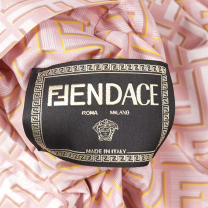 FENDI × VERSACE FENDACE リバーシブル ナイロンジャケット ナイロン ライトピンク イエロー マルチカラー フェンディ