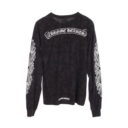 セメタリークロス 総柄 ホースシュー バックロゴ 長袖Tシャツ コットン ブラック クロムハーツ
