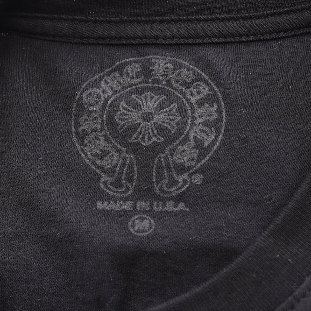 セメタリークロス 総柄 ホースシュー バックロゴ 長袖Tシャツ コットン ブラック クロムハーツ