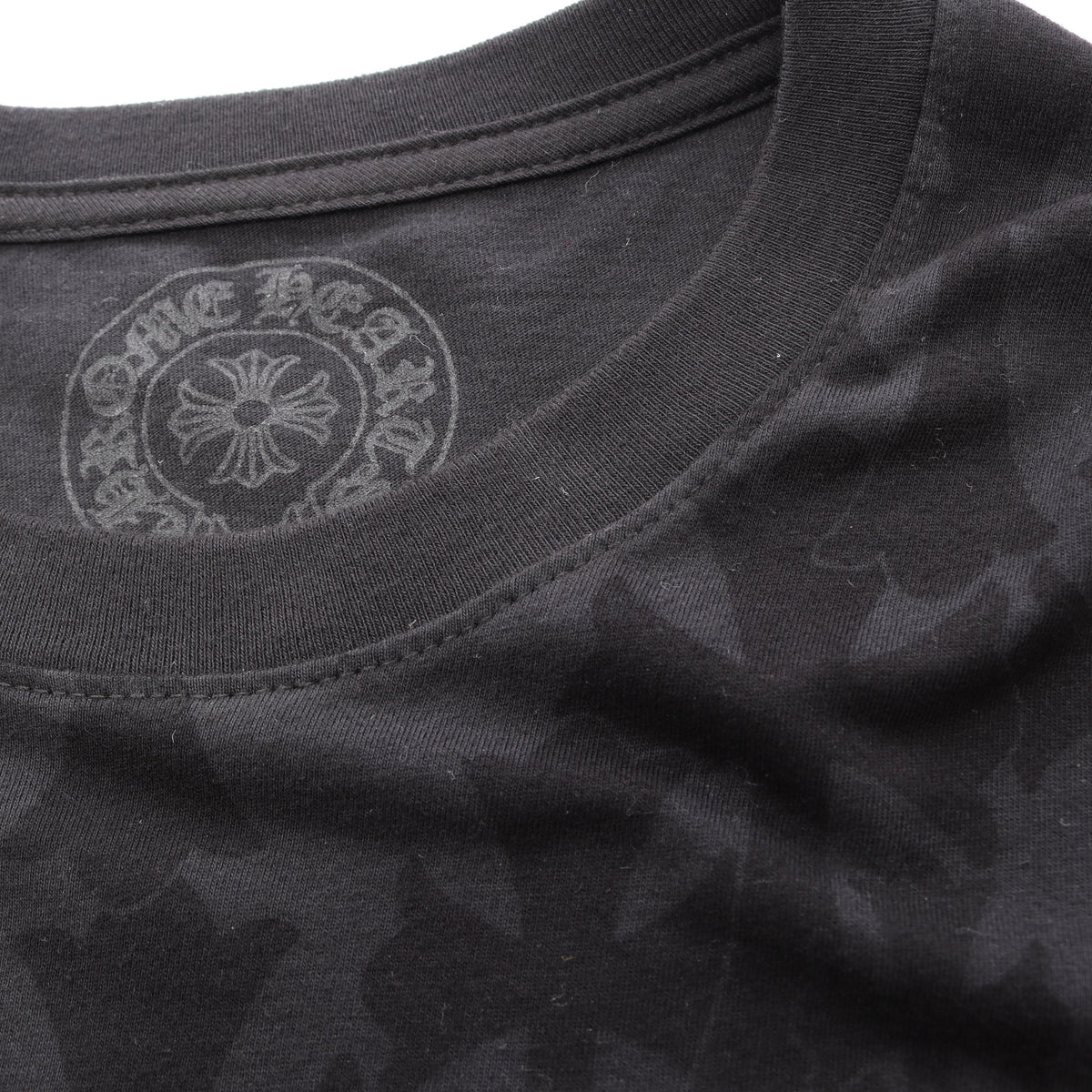 セメタリークロス 総柄 ホースシュー バックロゴ 長袖Tシャツ コットン ブラック クロムハーツ